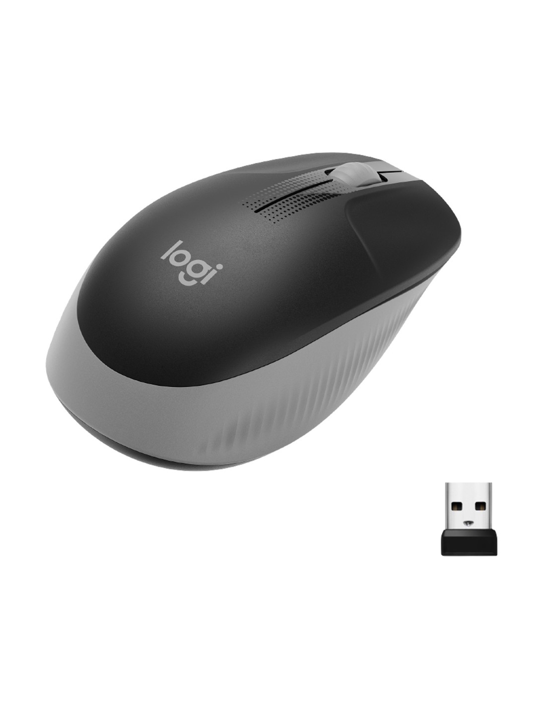 M190 Full-size wireless mouse - MID GREY - EMEA