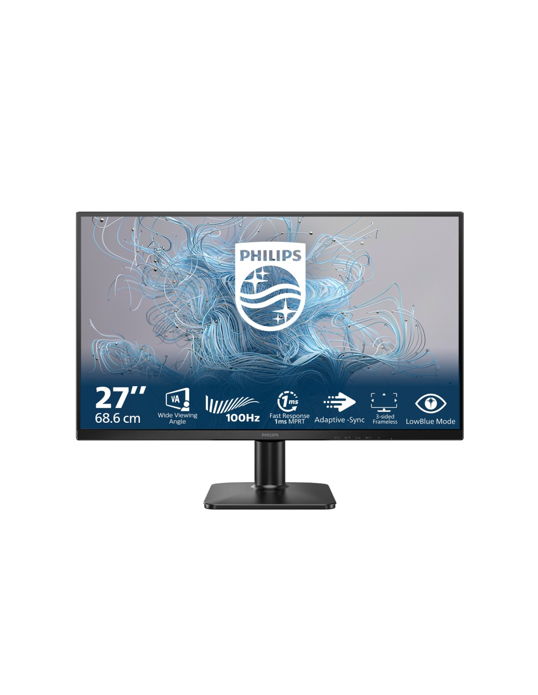 Philips 27E2N1100L 00 | 27" Full HD VA Monitor | 100Hz | 1ms | HDMI & VGA | Adaptive Sync | LowBlue Mode | Flicker-Free | Zwart