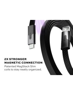 MagStack Oplaadkabel - 2mtr - usb A to USB C zwart Kabel