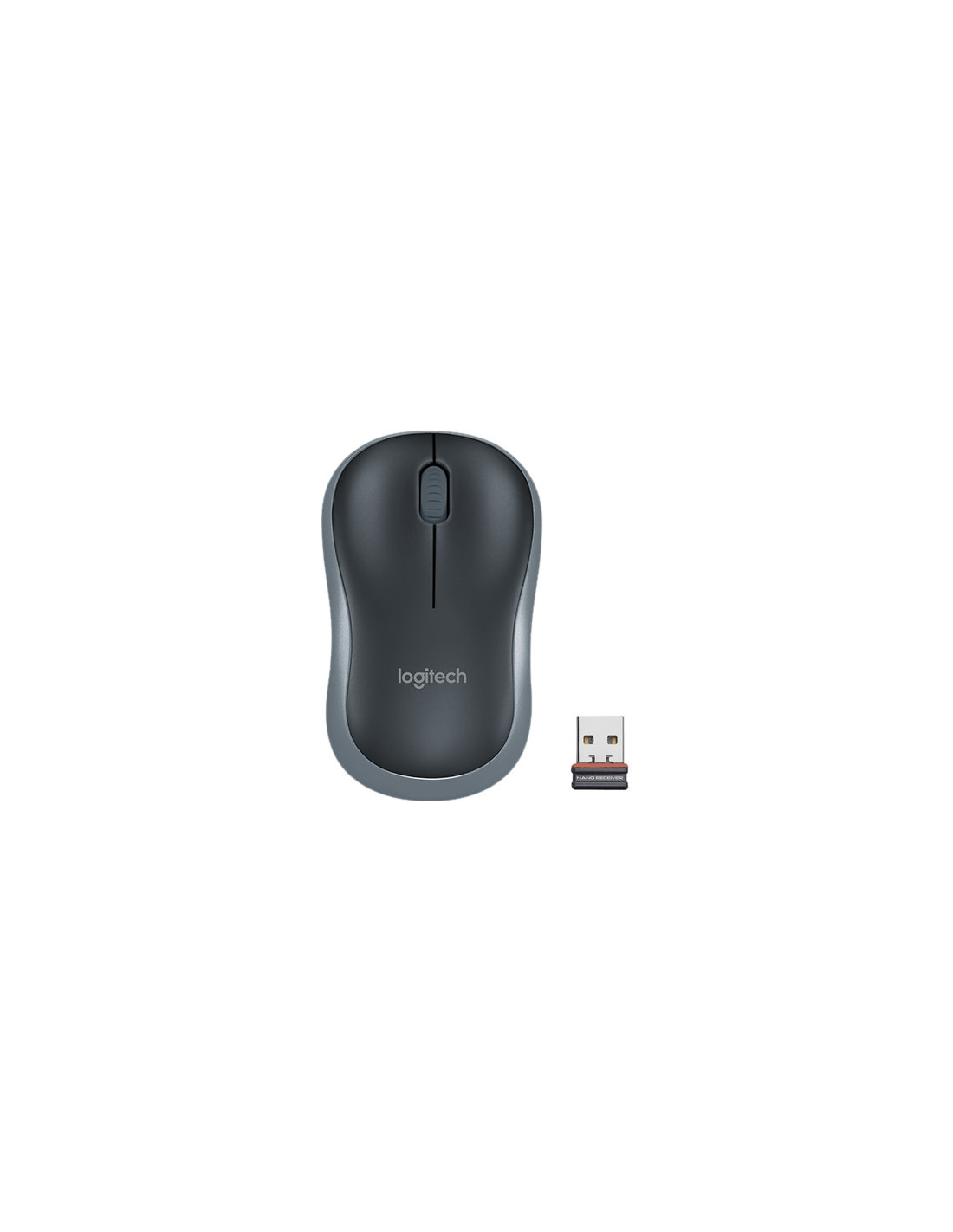 Logitech M185 | Draadloze Muis | Links- en Rechtshandig | RF | 1000 DPI | Zwart/Grijs