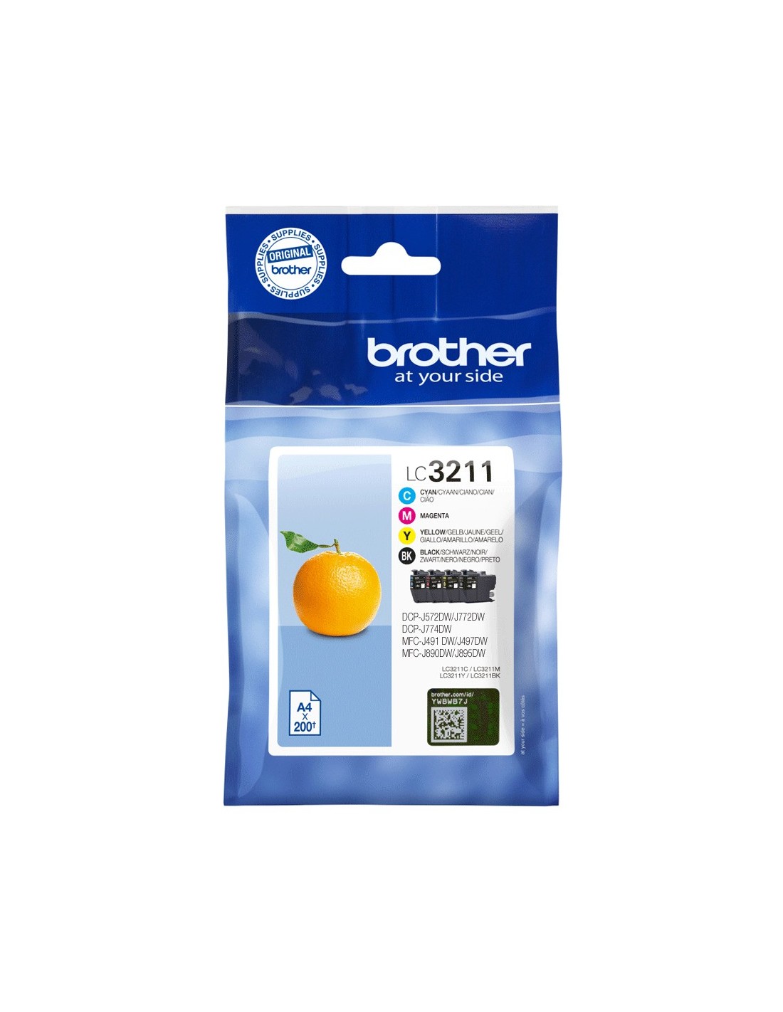 Brother LC3211VAL inktcartridge 4 stuk(s) Origineel Normaal rendement Zwart, Cyaan, Magenta, Geel