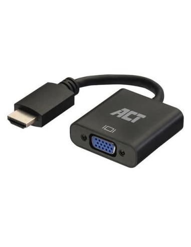 ACT 0,15 meter HDMI-A male naar VGA female adapter, met audio