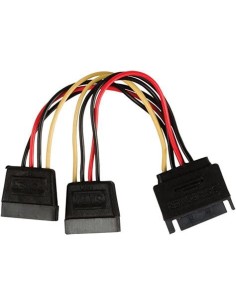 Interne Stroomkabel SATA 15-Pins Male - 2x SATA 15-Pins Female 0.15 m