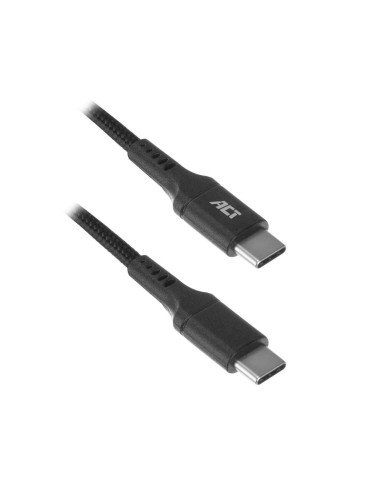 ACT USB 2.0 laad- en datakabel C male - C male 1 meter, nylon