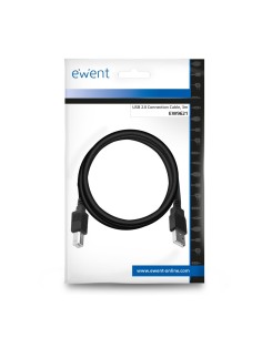 Ewent EW9621 USB-kabel USB 2.0 3 m USB A USB B Zwart