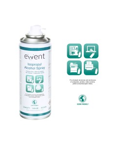 Ewent EW5613 computerreinigingskit Printer Spray voor apparatuurreiniging 200 ml