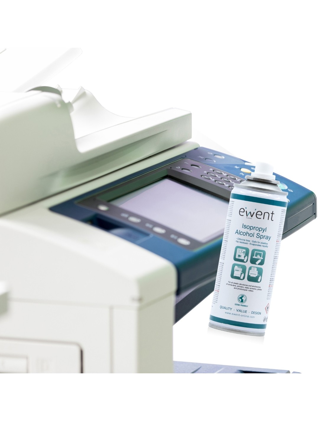 Ewent EW5613 computerreinigingskit Printer Spray voor apparatuurreiniging 200 ml