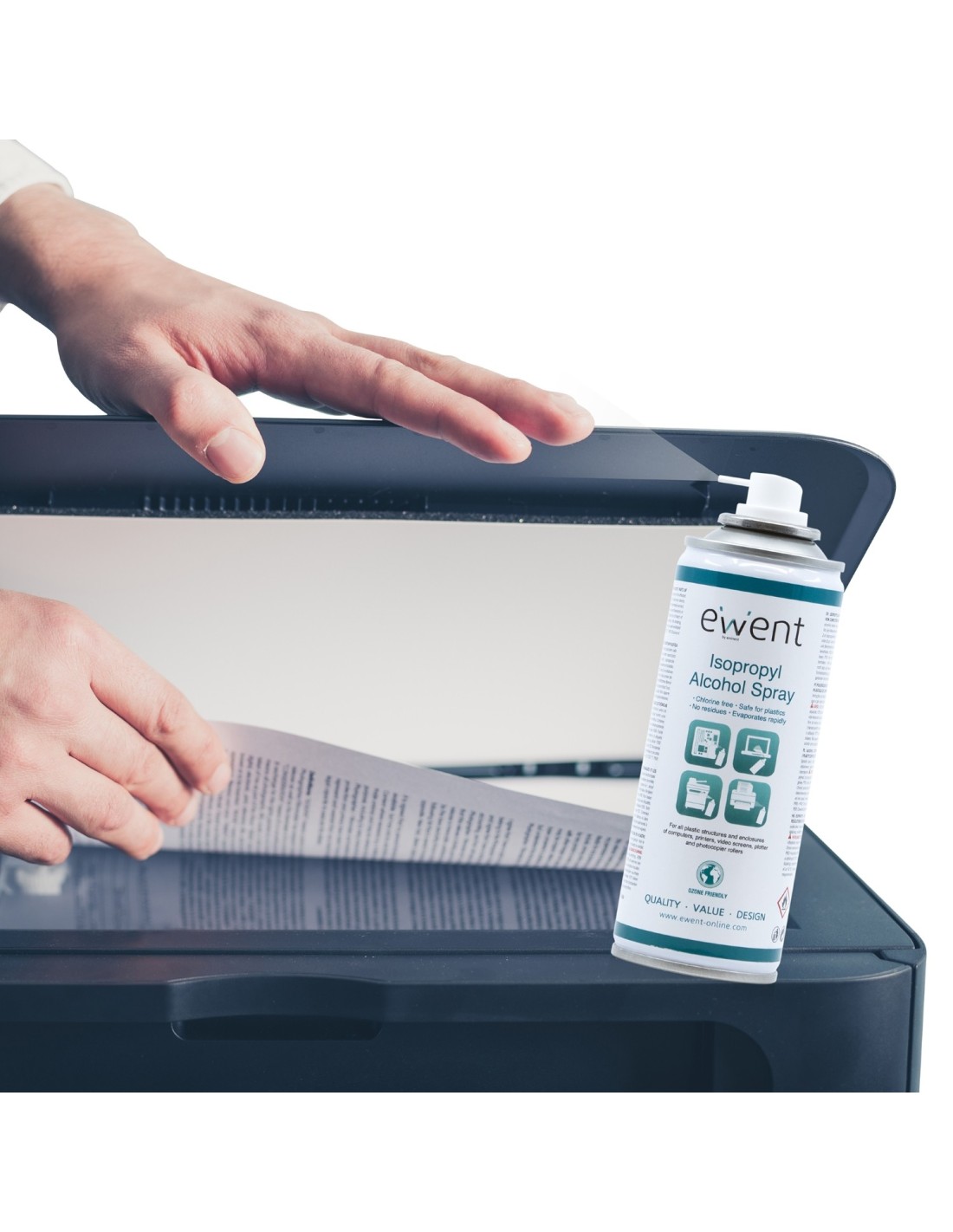 Ewent EW5613 computerreinigingskit Printer Spray voor apparatuurreiniging 200 ml