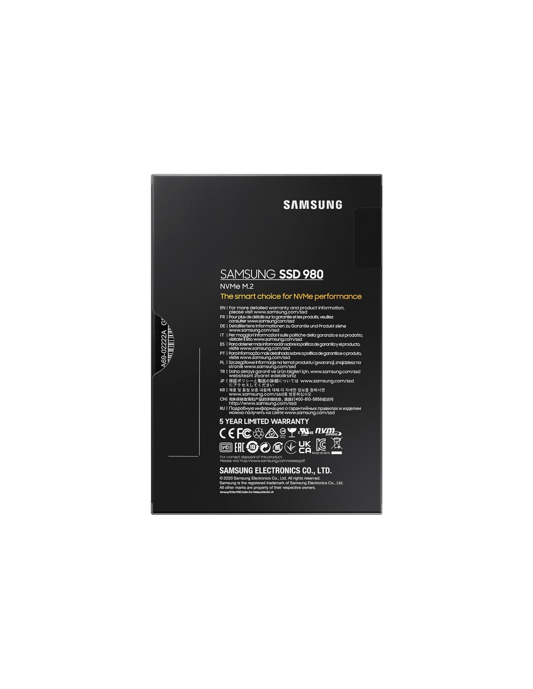 Samsung 980 500 GB M.2 PCI Express 3.0 NVMe V-NAND