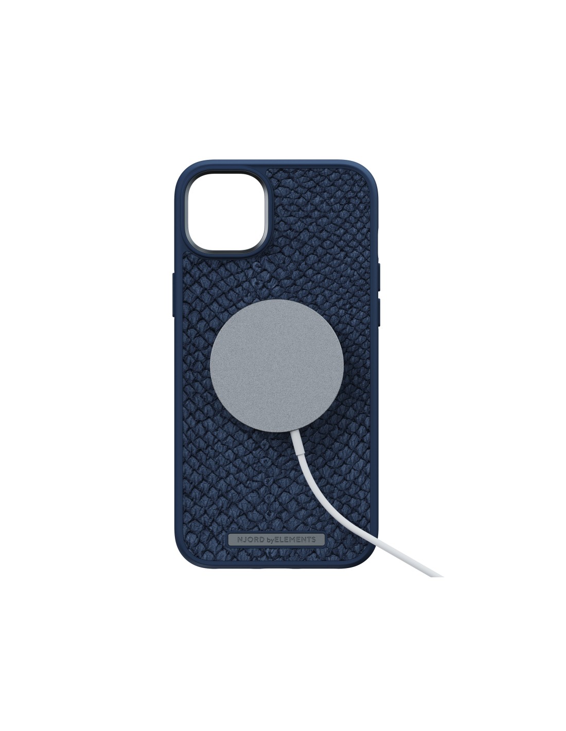 Njord byELEMENTS Salmon Leather Magsafe Case - iPhone 14 Plus - Blue