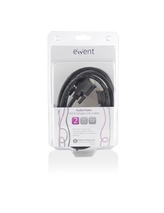 Ewent EW9830 DVI kabel 2 m DVI-D Zwart