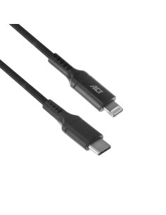 ACT USB 2.0 Laad- en datakabel C male - Lightning male 1 meter, nylon, MFI gecertificeerd