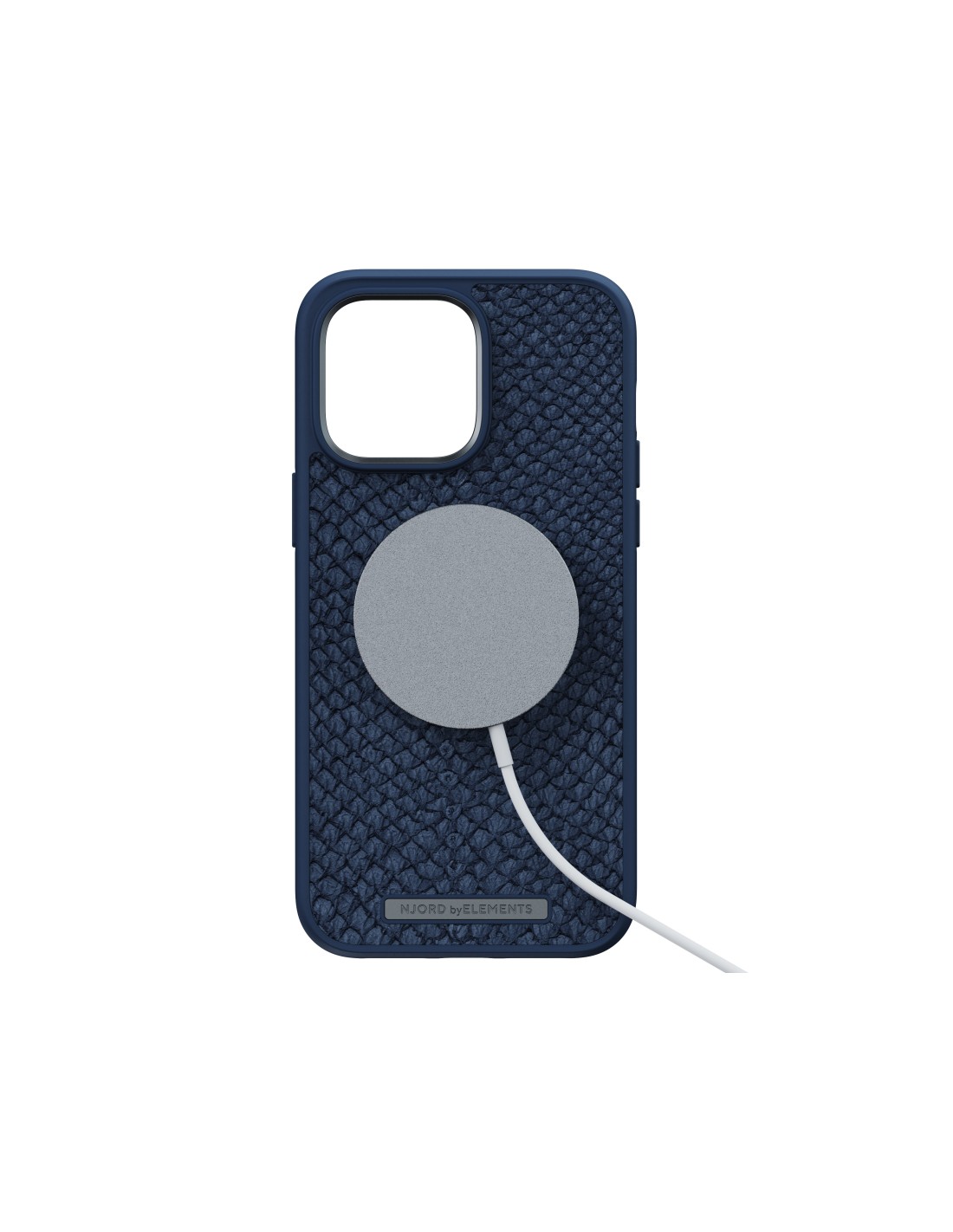 Njord byELEMENTS Salmon Leather Magsafe Case - iPhone 14 Pro Max - Blue