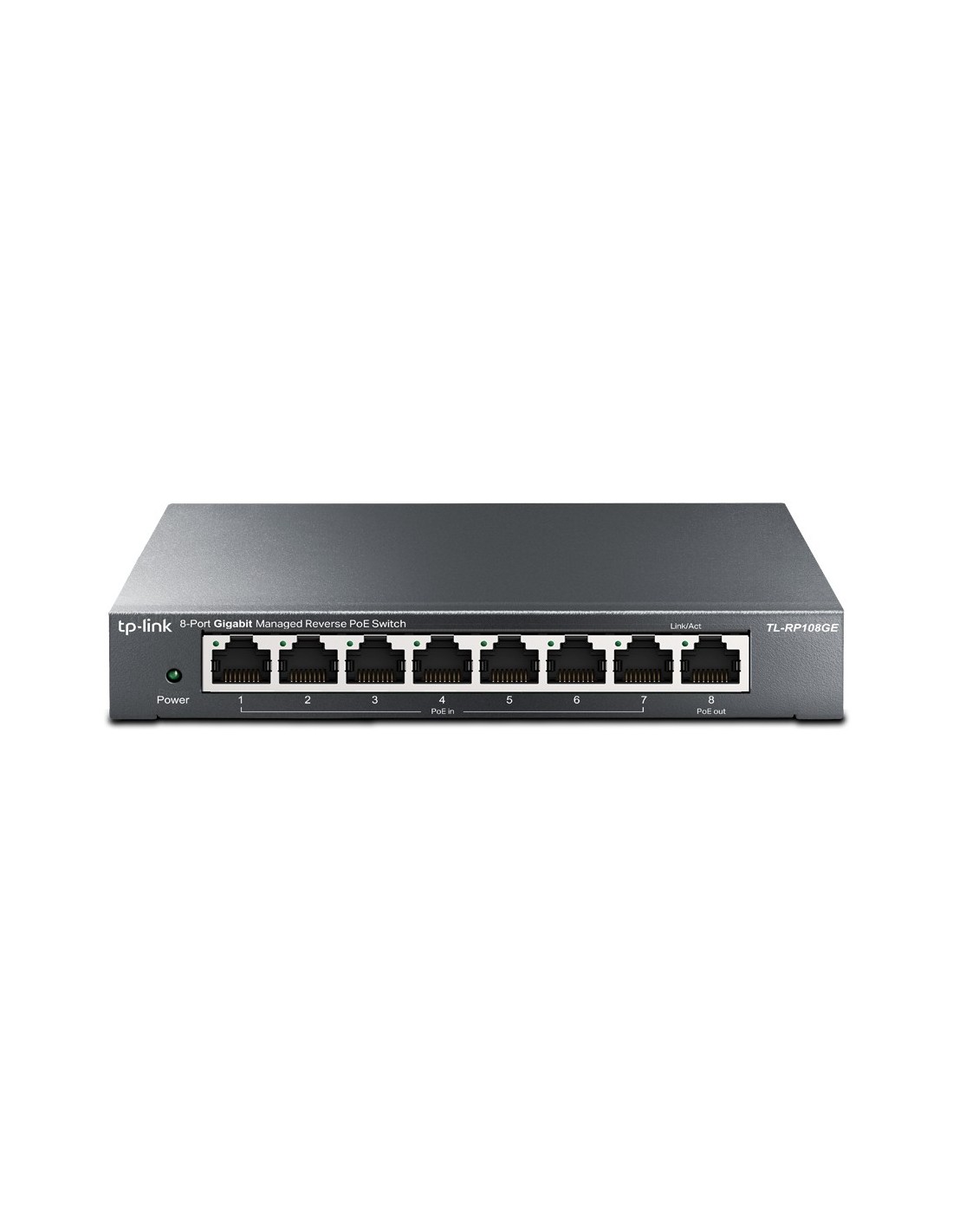 TP-Link TL-RP108GE netwerk-switch Managed L2 Gigabit Ethernet (10 100 1000) Power over Ethernet (PoE) Zwart