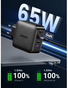 Ugreen 65W GaN USB-C USB-A Oplader