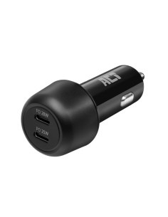 ACT 2-poorts USB-C Fast Charge Autolader 45W met Power Delivery