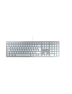 CHERRY KC 6000C FOR MAC toetsenbord Universeel USB QWERTY Amerikaans Engels Zilver