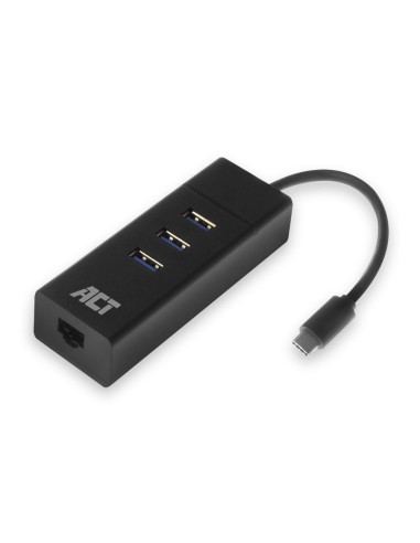 ACT USB hub 3.0, 3 poorts, ethernet