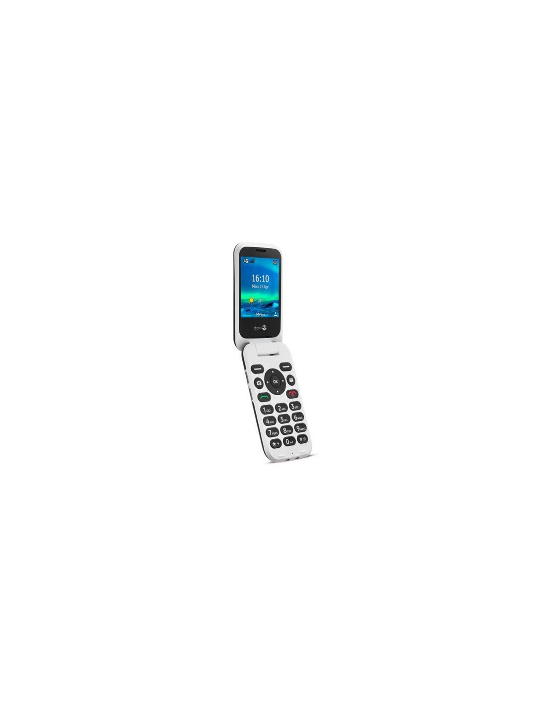 Doro 6820 - 4G Eenvoudige klatelefoon (zwart/wit) Smartphone