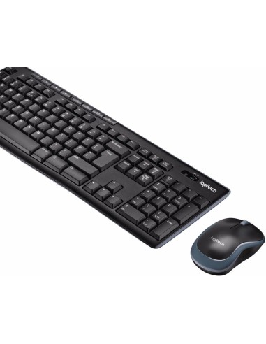 Logitech Wireless Combo MK270 toetsenbord Inclusief muis Thuis RF Draadloos QWERTY US International Zwart, Zilver