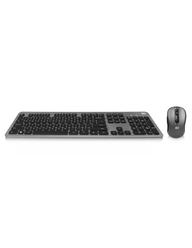 ACT Draadloze set met toetsenbord en muis, USB-C USB-A ontvanger (Qwerty US layout)