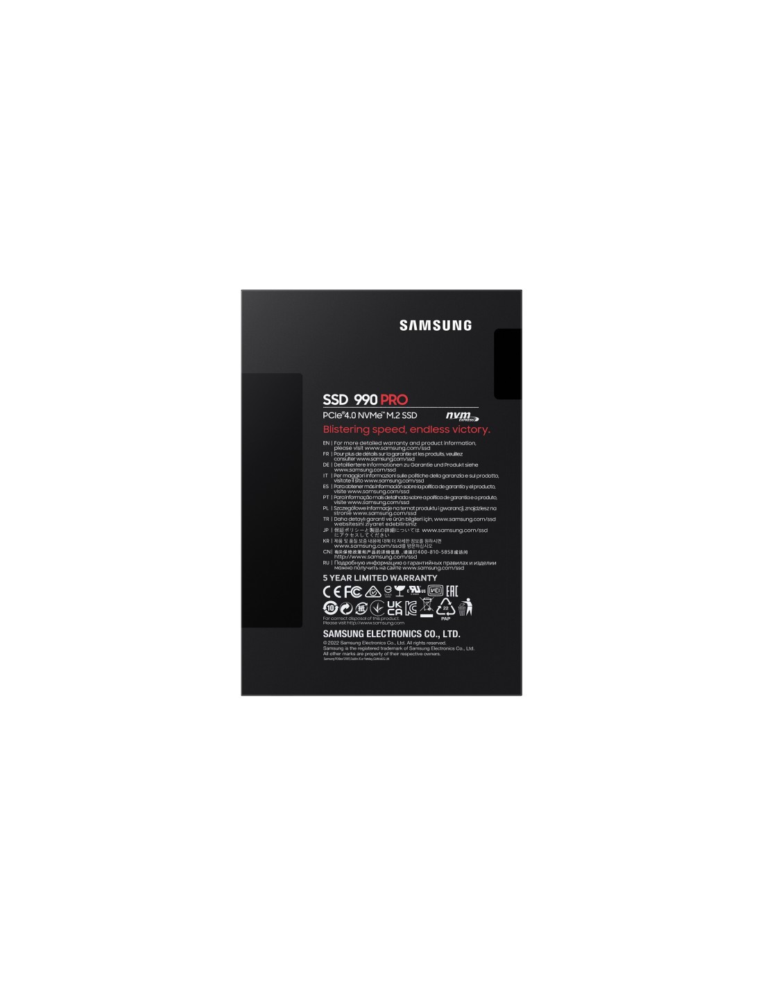 Samsung 990 PRO 1 TB M.2 PCI Express 4.0 NVMe V-NAND MLC