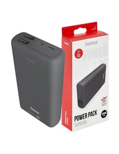 Hama Power Pack "PD 20" 20000mAh, uitgangen: 2x USB-C, USB-A, snelladen, antr. Smartphone accessoires