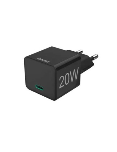 Hama Snellader, USB-C, Super-Mini-Charger, PD, 20 W, zwart Adapter