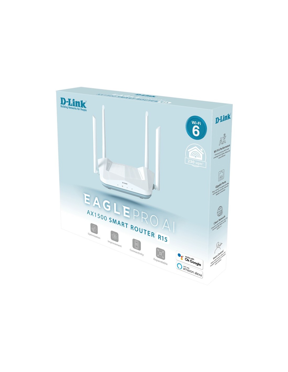 D-Link R15 EAGLE PRO AI AX1500 Smart Router