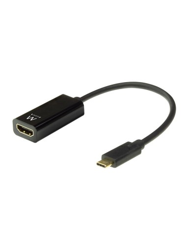 Ewent EW9822 video kabel adapter 0,15 m USB Type-C HDMI Type A (Standaard) Zwart