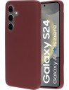 Mobiparts Silicone Cover Samsung Galaxy S24 Plum Red Smartphone accessoires