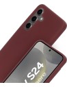 Mobiparts Silicone Cover Samsung Galaxy S24 Plum Red Smartphone accessoires