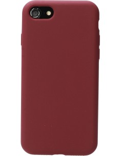 Mobiparts Silicone Cover Apple iPhone 7 8 SE (2020 2022) Plum Red Smartphone accessoires