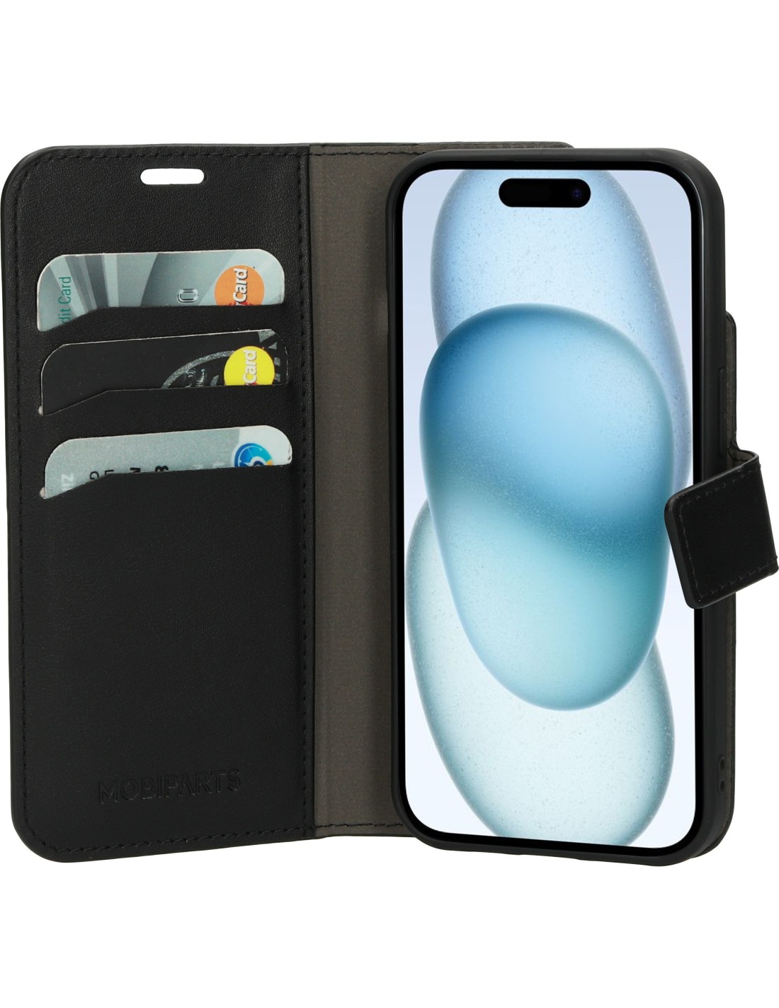 Mobiparts Classic Wallet Case Apple iPhone 15 14 Black Smartphone accessoires