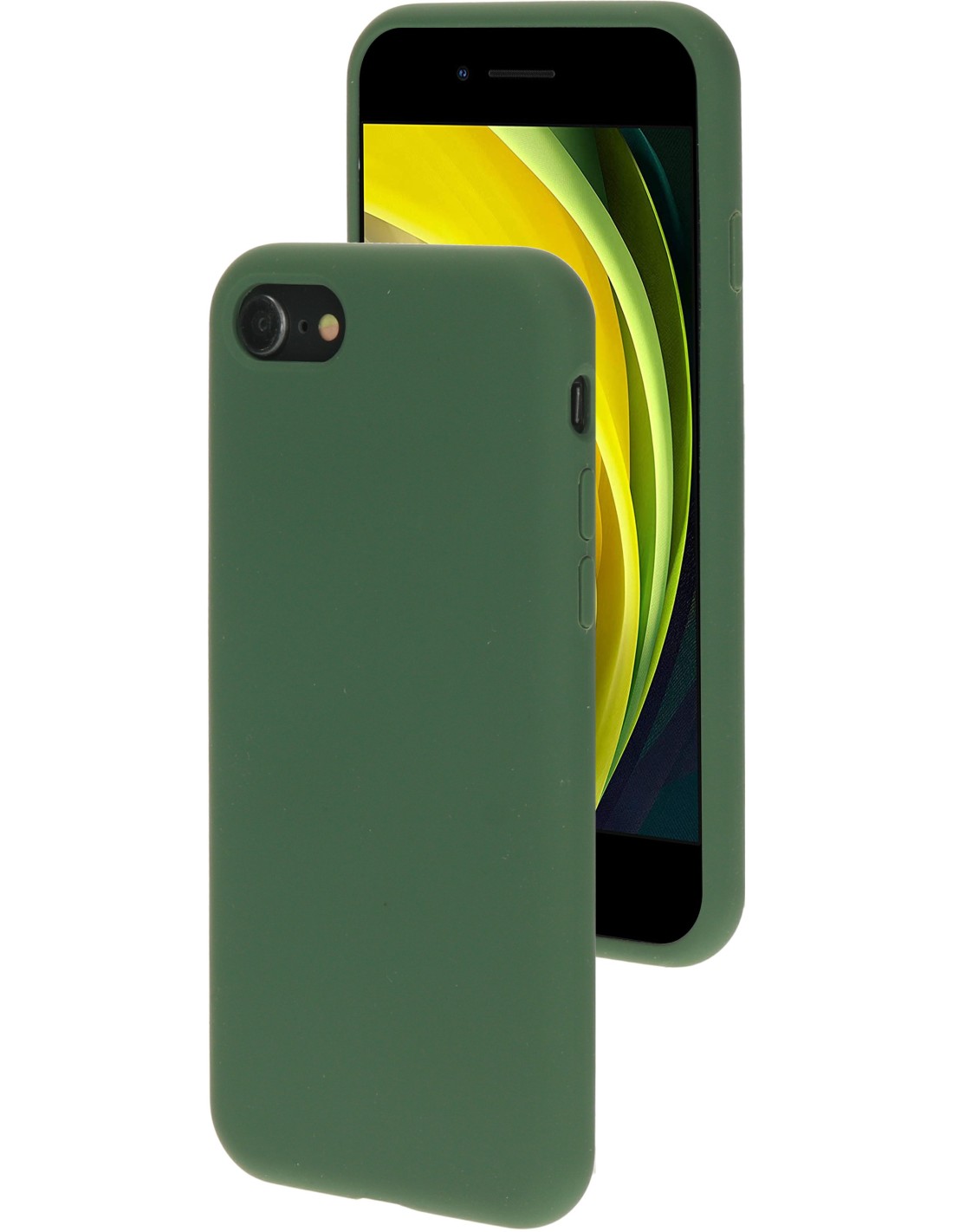 Mobiparts Silicone Cover Apple iPhone 7 8 SE (2020 2022) Forest Green Smartphone accessoires