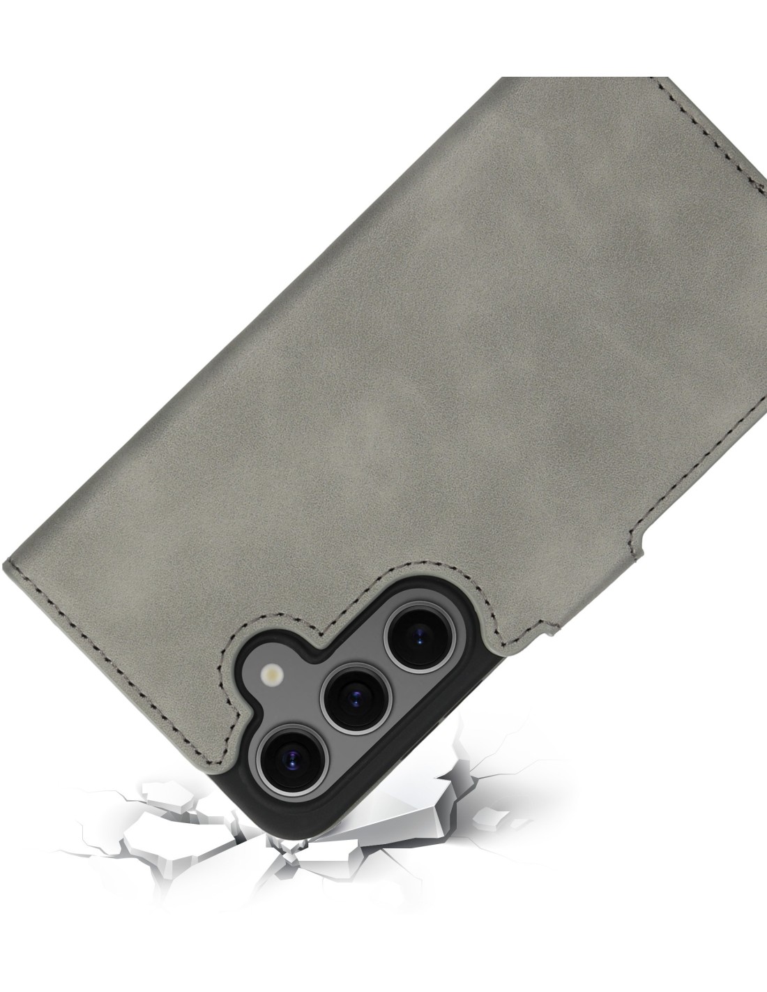 Mobiparts Classic Wallet Case Samsung Galaxy S24 Granite Grey Smartphone accessoires