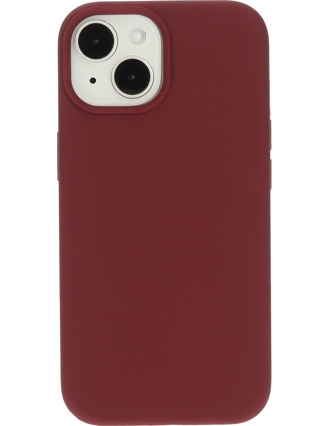 Mobiparts Silicone Cover Apple iPhone 15 Plum Red Smartphone accessoires