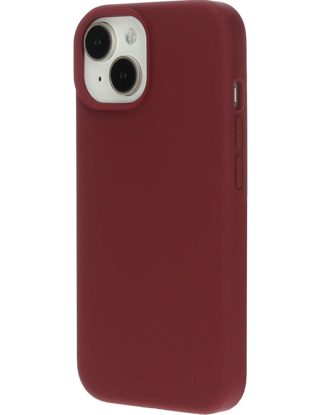 Mobiparts Silicone Cover Apple iPhone 15 Plum Red Smartphone accessoires