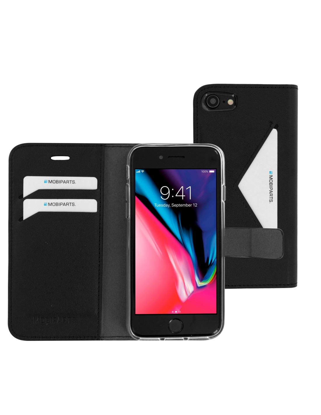 Mobiparts Classic Wallet Case Apple iPhone 7 8 SE (2020 2022) Black