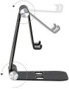 Mobiparts Phone Stand Holder Metal maat M - Zwart