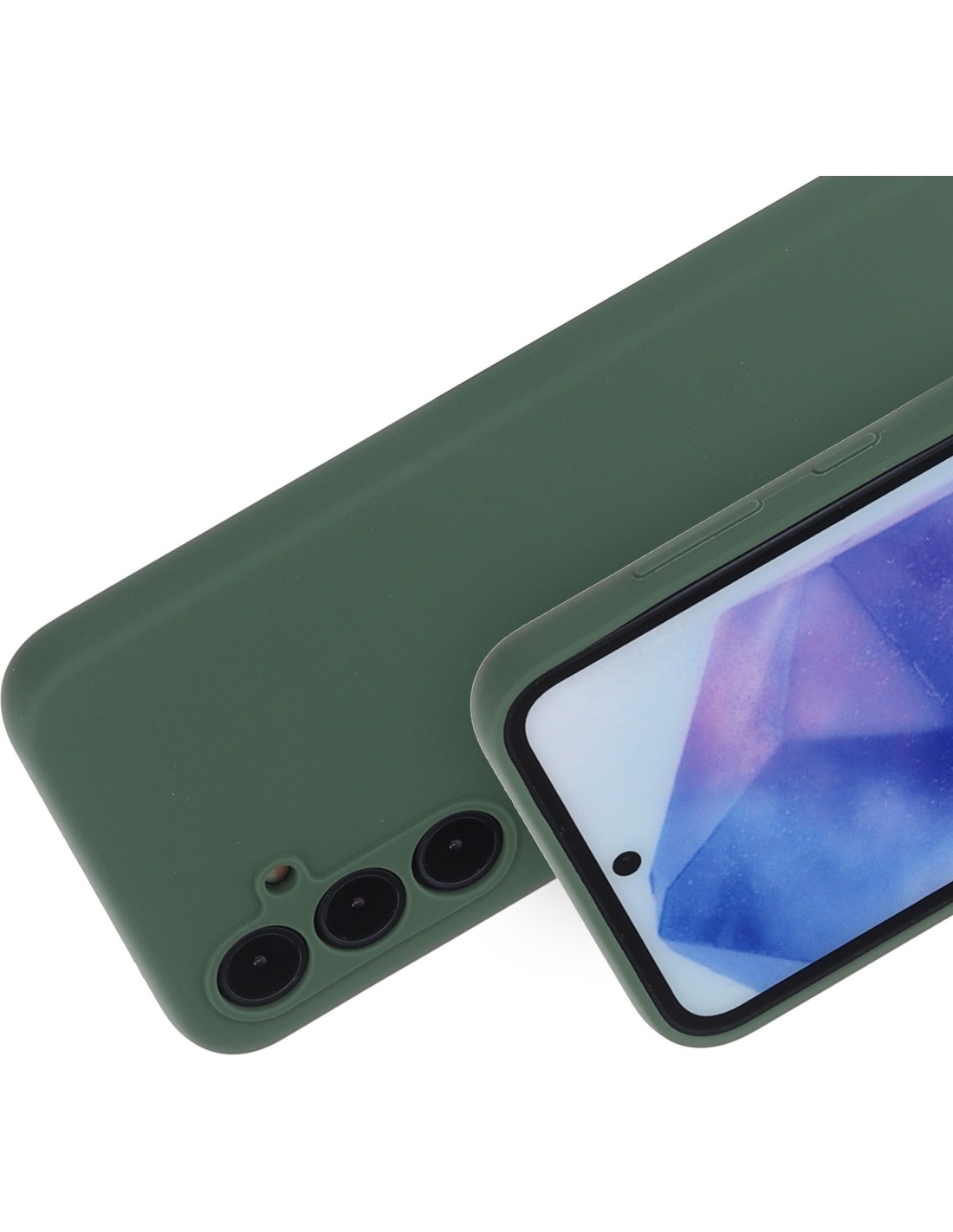 Mobiparts Silicone Cover Samsung Galaxy A55 Forest Green Smartphone accessoires