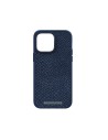 Zalm leder Magsafe Case iPhone 14 Pro Max, blauw