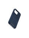 Zalm leder Magsafe Case iPhone 14 Pro Max, blauw