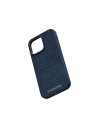 Zalm leder Magsafe Case iPhone 14 Pro Max, blauw