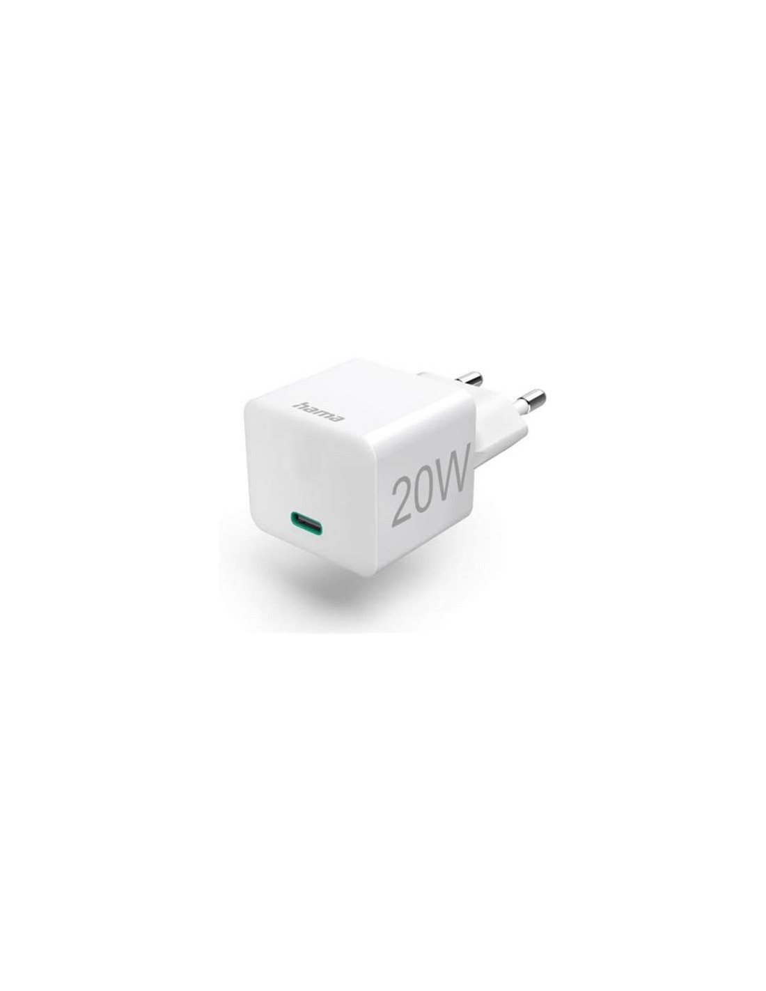 Hama Super-Mini-Charger, PD/Qualcomm, USB-C 20W, wit Adapter