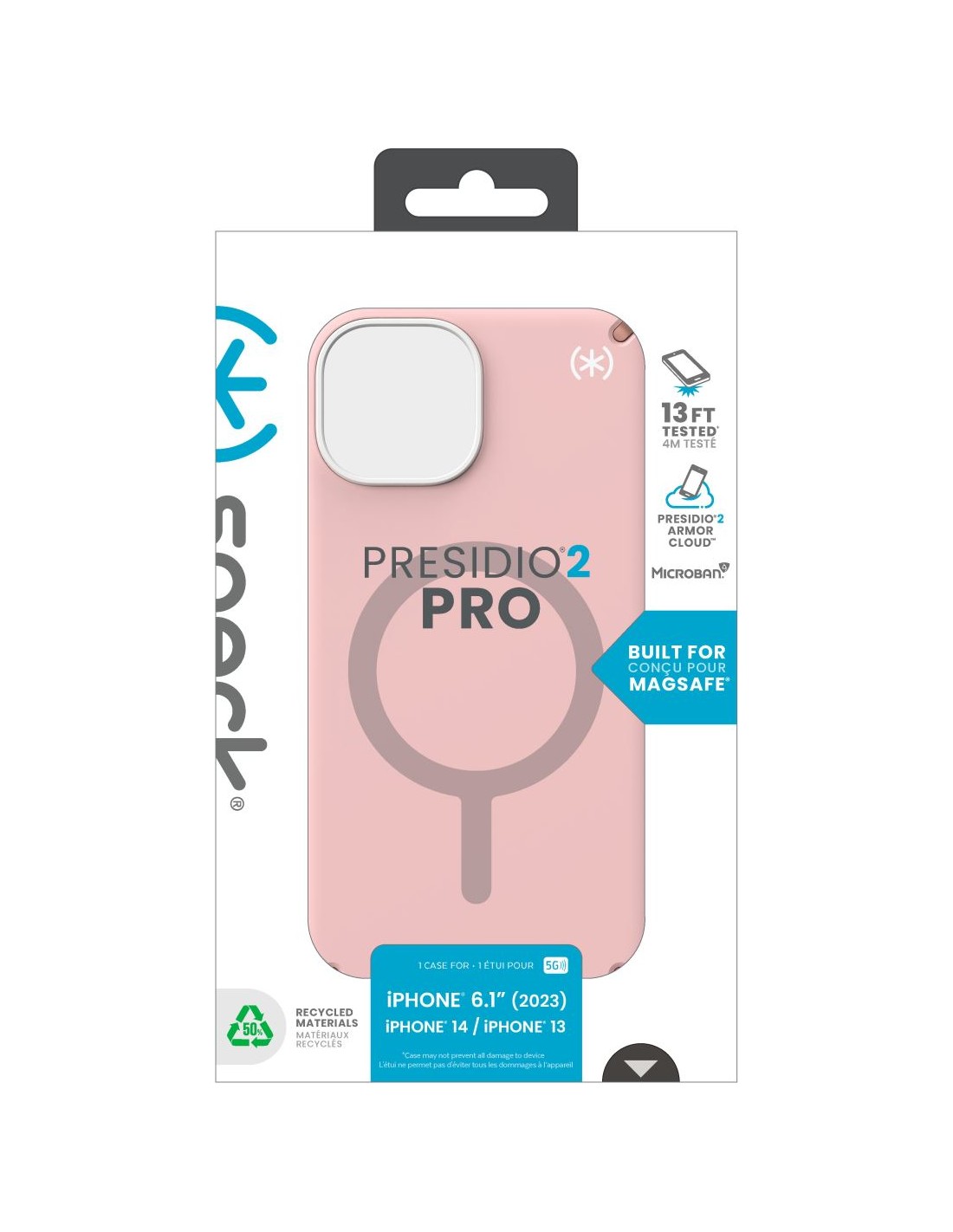 Speck Presidio2 Pro + MS Apple iPhone 15 Dahlia Pink - with Microban Smartphone accessoires