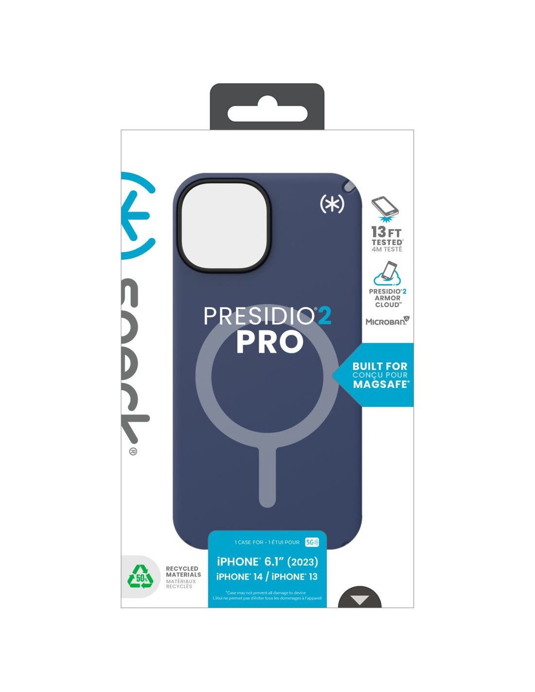 Speck Presidio2 Pro + MS Apple iPhone 15 Coastal Blue - with Microban Smartphone accessoires