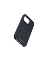 Zalm leder Magsafe Case iPhone 14 Pro Max, zwart