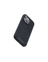 Zalm leder Magsafe Case iPhone 14 Pro Max, zwart