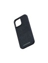 Zalm leder Magsafe Case iPhone 14 Pro Max, zwart